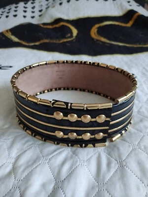 BALMAIN PARIS H & M Damen Gürtel Black Belt Schwarz Gold Länge: ca. 77 cm - Bild 1 von 4