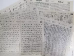 LOTTO3 fogli trasferimento a secco TACTYPE - Foto 1 di 11