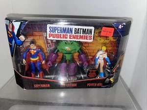 DC Superman Batman Public Enemies 3 Pack Set Lex Luthor Power Girl Superman NEW - Picture 1 of 4