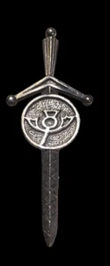 Vintage Scottish Sword and Thistle Metal Brooch Pin 3” X 1.25” - Picture 1 of 8