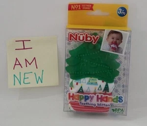 Nuby Happy Hands Holiday Teething Mitten Christmas Tree New BPA Free Read ⬇️ - Picture 1 of 12