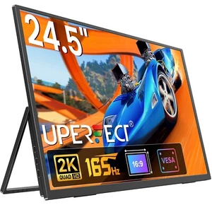 UPERFECT 24,5" 2K 165Hz Tragbarer Monitor 2560x1440 Gaming für PS4/5 Xbox/Laptop - Photo 1/7