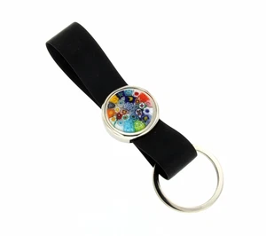 Porta Chiavi Acciaio Murrina Vetro di Murano Made in Italy 7803 - Foto 1 di 2