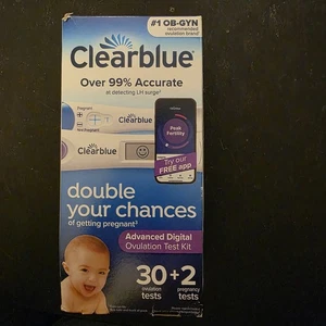 Kit de prueba de ovulación digital avanzado Clearblue - (30 + 2) las pruebas caducan 6/2027 - Imagen 1 de 5