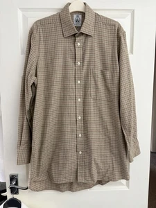 Camisa Cordings Of Piccadilly Marrón Tattersall Cuadros Franela Cepillada Talla 16 41 - Imagen 1 de 9