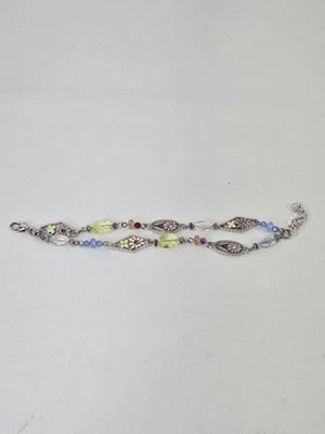 Brighton Painted Garden Multicolored Enamel Flower Floral Double Strand Bracelet - Image 1 of 4