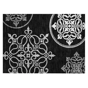 Chantille ACN874 Black 1'8" x 2'6" Indoor/Outdoor, Machine Washable, Easy Cle... - Picture 1 of 5