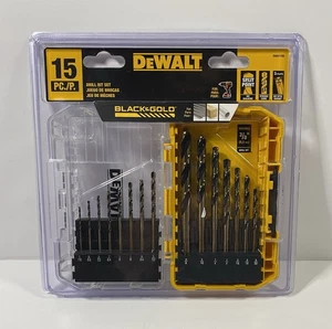 DeWalt DWA1195 15 Piece Drill Bit Set w/Case, Black & Gold 1/16-3/8 - Picture 1 of 7
