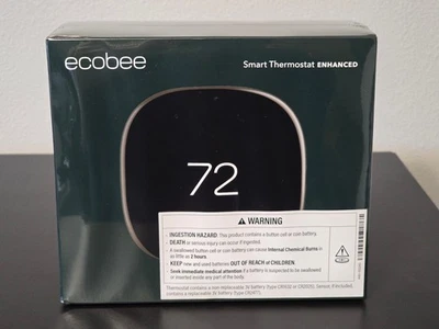 Ecobee Termostato Inteligente Mejorado Negro - WiFi Smart Home HVAC - NUEVO Sellado Foto 1 de 2