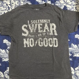 Harry Potter “I Solemnly Swear…” Boys Grey Size Medium - Picture 1 of 1