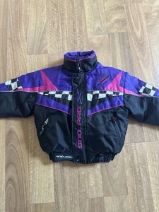 Vintage 90's Royal Dist. Rocket Racer Checkered Snowmobile Jacket Size 4T - Picture 1 of 3