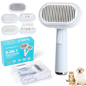 5 IN 1 Pet Grooming Kit,Dog&Cat Self Cleaning Slicker Brush for Shedding.Dema... - Picture 1 of 7
