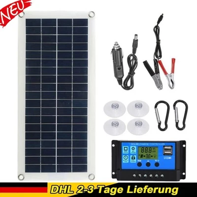 MARKENLOS Kit Pannello Solare 12V 300W Pannello Solare Caricatore USB Cella Solare + Regolatore 60A
