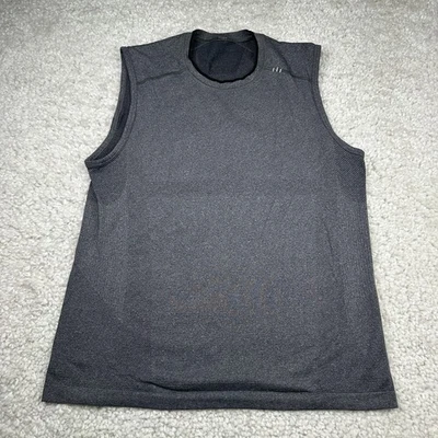 Camiseta Lululemon Hombre Gris Mediana Camiseta sin Mangas Camiseta Rendimiento Gimnasio Activo Sin Mangas Foto 1 de 4