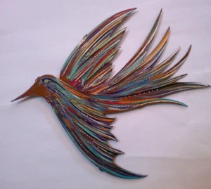 ROBERT SCHILDE SIGNIERT KUPFER GEIST VOGEL 2015 HÄNGENDE SKUPLTUR - Bild 1 von 3