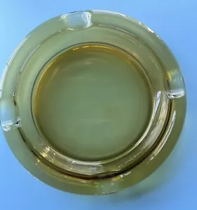 Vintage Glas Bernstein Braun Groß Schwer 8" Aschenbecher Zigarre Mid Century Modern - Bild 1 von 6
