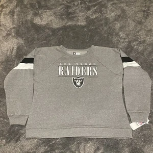 Las Vegas Raiders Pullover Sweatshirt Damen XL Crewneck Boxy Fit NFL Grau Neu mit Etikett - Bild 1 von 11