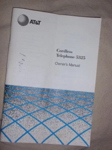 AT&T Cordless Telephone 5325 Owner's Manual dated 1990 - Zdjęcie 1 z 1