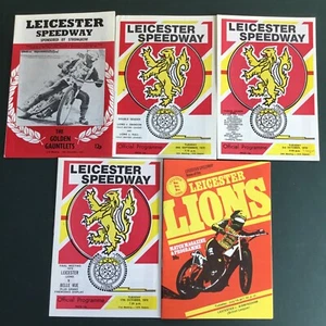 Leicester Lions speedway programmes(x5) 19/9/78,26/9/78,3/10/78,17/10/78,19/7/83 - Picture 1 of 2