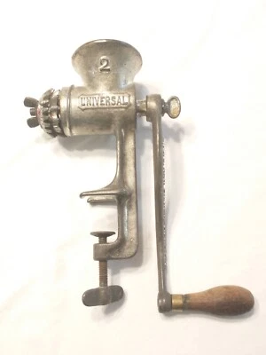 MOLINILLO DE CARNE DE COLECCIÓN Salchicha Carne Venado LF&C Nuevo Gran Bretaña Universal No. 2 picadoras  Foto 1 de 4