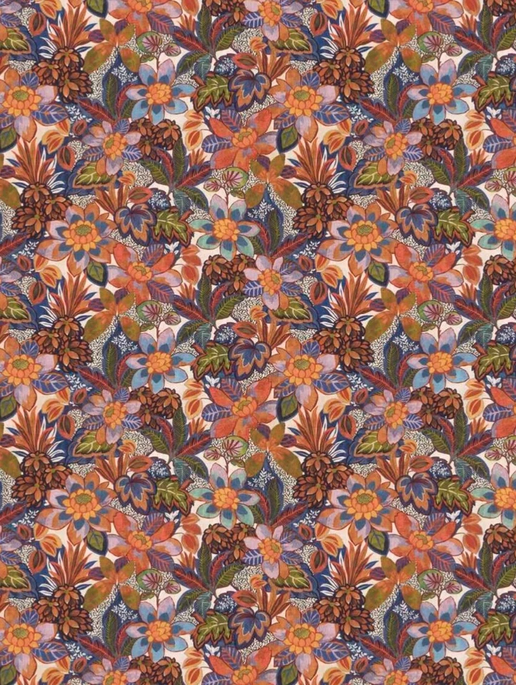 Neutrino Spice Market Floral By Fabricut 10 yds available - Image 1 of 1