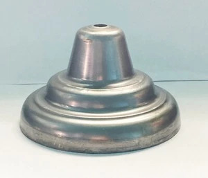 NEU: ALTER STAHL GLOCKE DECKENDACH VASENKAPPE LAMPENBASIS Lampenteil - Bild 1 von 10