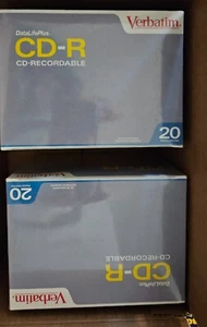 2 x 20 pack Verbatim CD-R total of 40 CD-Rs by Verbatim! Sealed! - Picture 1 of 3