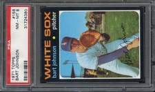 1971 TOPPS #156 BART JOHNSON PSA 8 WHITE SOX *B71148