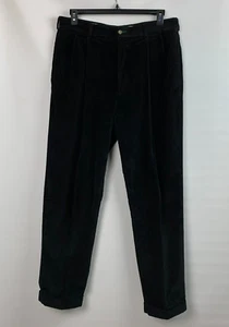 Tommy Hilfiger Hose schwarz Cord Logo Plissee Taschen Bündchen Größe 36x34 - Bild 1 von 8