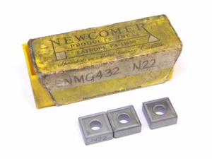 NEW SURPLUS 3PCS. NEWCOMER SNMG 432 GRADE: N22 CARBIDE INSERTS - Picture 1 of 1