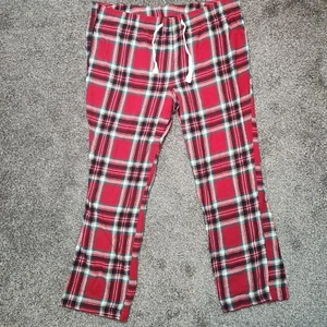 Old Navy Flannel Pajama Pants Women's XL Red Green Plaid - Picture 1 of 5