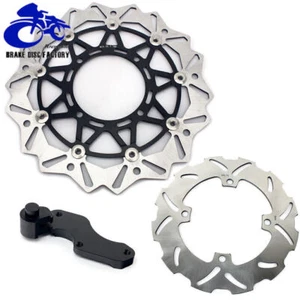 For Kawasaki KX 125 250 Oversize Brake Disc Rotors Bracket KX250F KX450F KLX450R - Picture 1 of 11