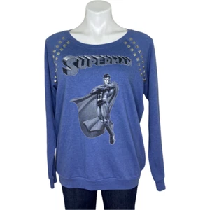 Sudadera grande DC Superman azul con tachuelas - Imagen 1 de 7
