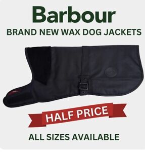 BRAND NEW: Barbour Black Cotton Waxed Dog Coat -Various Sizes (RRP £40)