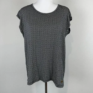 Michael Kors Women's Plus Size 1X Knit Top Blouse MK Logo, Short Cap Sleeve - Picture 1 of 20