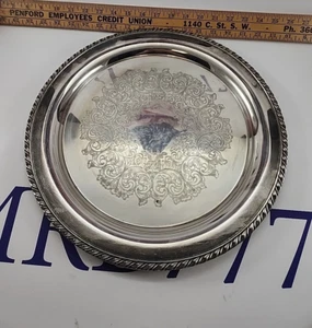 Vintage 14.5" Silverplate Wm Rogers By Oneida Serving Platter FAST SHIPPING!! - Picture 1 of 5