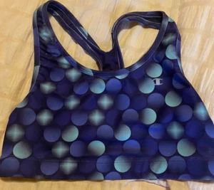 Champion Sports bra medium purple and lime green EUC - Picture 1 of 3