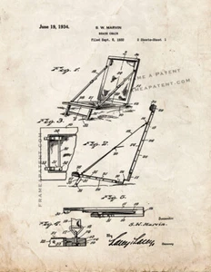 Beach Chair Patent Print Old Look - Picture 1 of 3