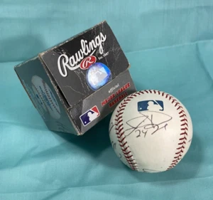 Autographed Baseball, Blue, Howe, Dye, Mulder, Long, North, Babbit, Of MBL Ball - Picture 1 of 9