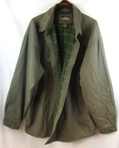 Chaqueta Levis Strauss Para Hombres 2XL Verde Chaqueta Franela Forrada Camisa Abrigo Ropa de Trabajo - Imagen 1 de 12