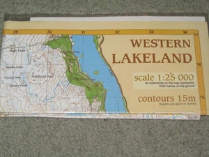 Harvey's Western Lakeland Walking Map - 1:25,000 waterproof map - 1992 edn - Picture 1 of 4