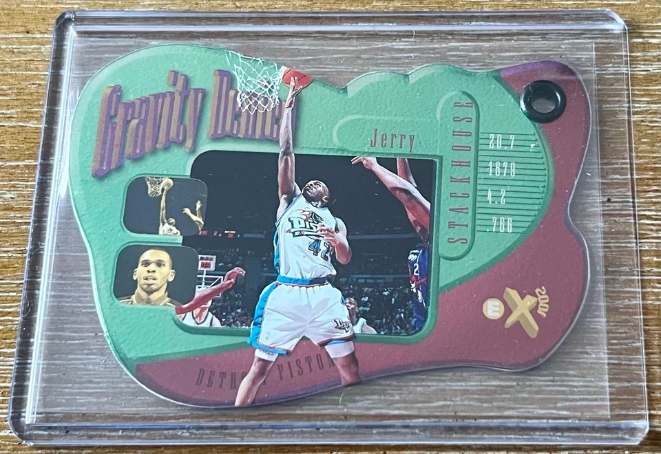 JERRY STACKHOUSE 97-98 Fleer Skybox E-X2001 GRAVITY DENIED DIE-CUT ! PISTONS ! - Image 1 of 1