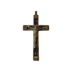 Antikes französisches Andachtskruzifix Priester Taschenanhänger/Anhänger Leib Christi. - Bild 1 von 6