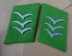 LW  Luftwaffe  Paar Kragenspiegel Mannschaft LW Felddivision  grün - Bild 1 von 2