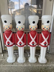 SET OF 4 VINTAGE EMPIRE TOY SOLDIERS LIGHTED BLOW MOLDS VERY NICE!! - Picture 1 of 16