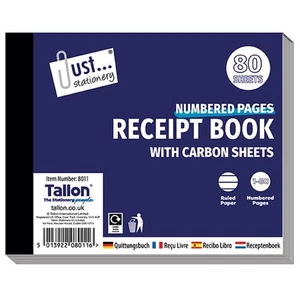 Receipt Book With Carbon Sheets 1-80 pages Half Size Trade Office Billing Book - Picture 1 of 9