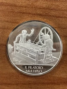 THE MULTIPLE SPINNING MILL - TEXTILE - SILVER MEDAL .925 SILVER FDC PROOF size 14 - Picture 1 of 3