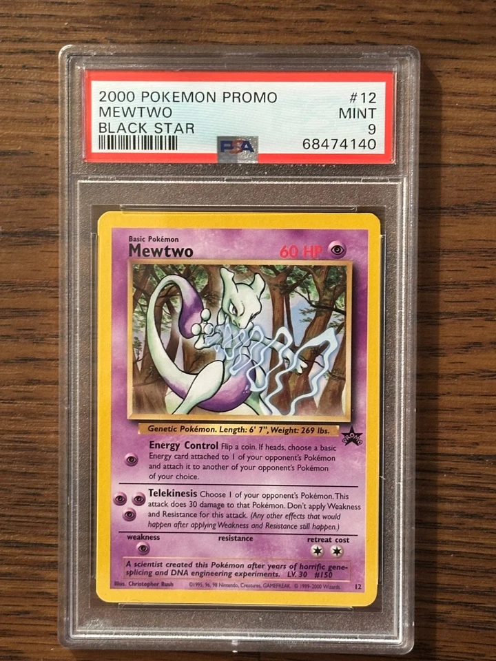 2000 POKEMON PROMO BLACK STAR #12 MEWTWO PSA 9 - Image 1 of 4