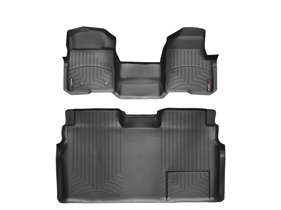 Forro de piso WeatherTech para Ford F-150 2012-2014 - primera fila (OTH) y segunda fila, negro Foto 1 de 4