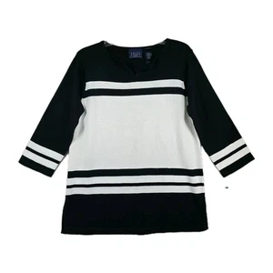 Suéter Pullover Crazy Horse Mujer Multicolor Rayas Manga 3/4 Talla L Nuevo con Etiquetas - Imagen 1 de 8